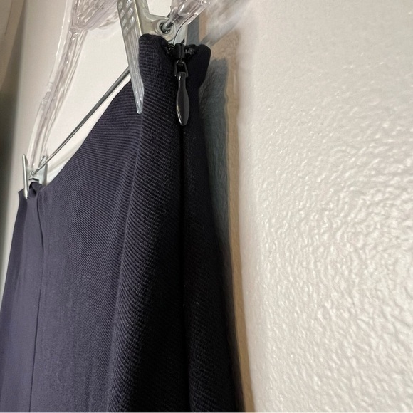 Ann Taylor Black Design Flat Front Wide Leg Dress Pants Size 10 Side Zip Career - Picture 5 of 10